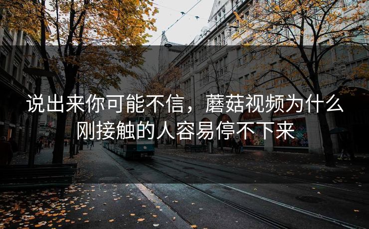 说出来你可能不信，蘑菇视频为什么刚接触的人容易停不下来  第1张