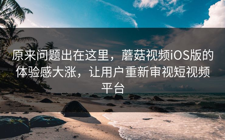 原来问题出在这里，蘑菇视频iOS版的体验感大涨，让用户重新审视短视频平台  第1张