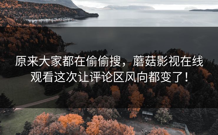 原来大家都在偷偷搜，蘑菇影视在线观看这次让评论区风向都变了！  第1张